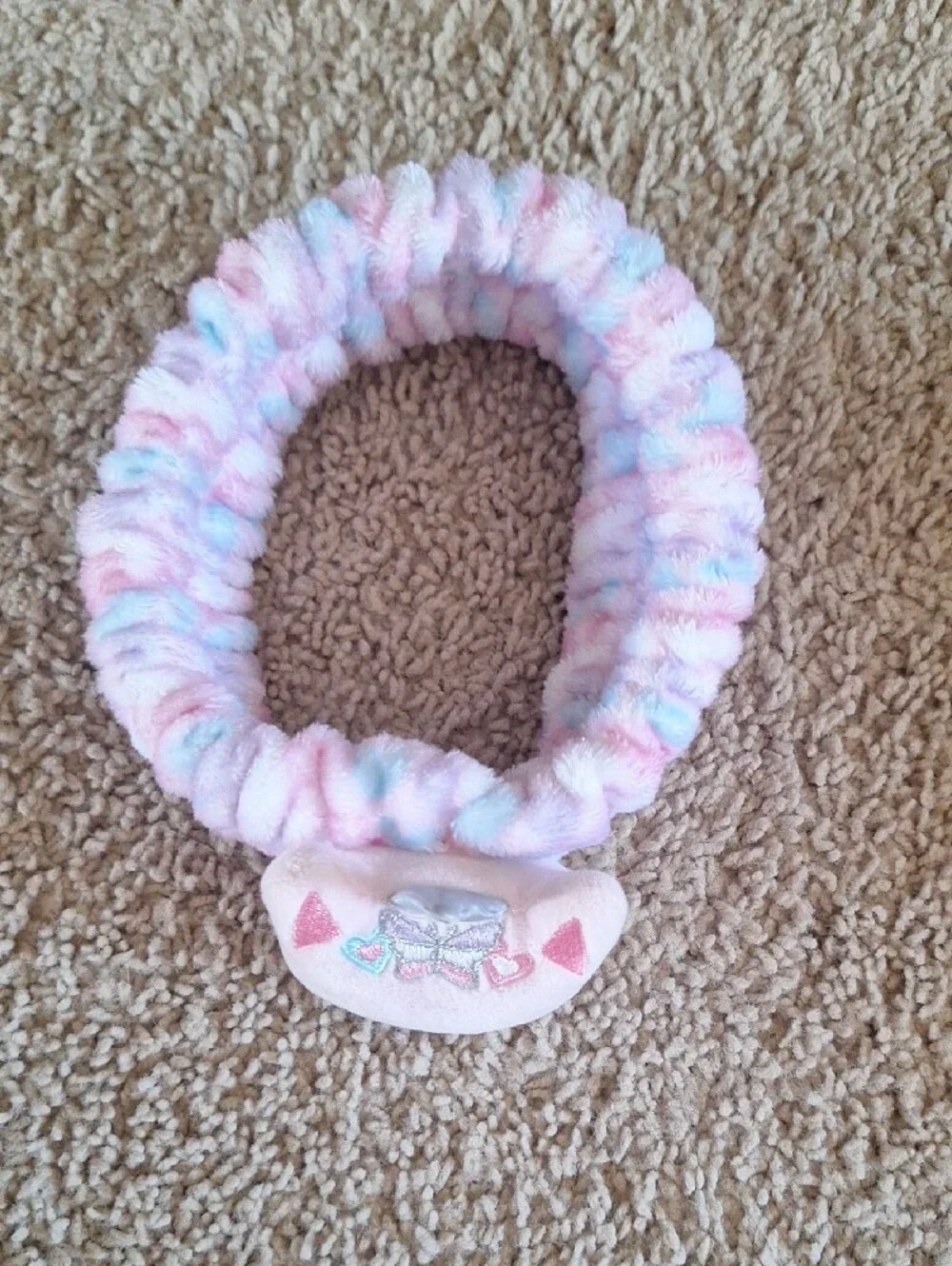 Plush Pastel Cat Unicorn Headband - Pink Multi
